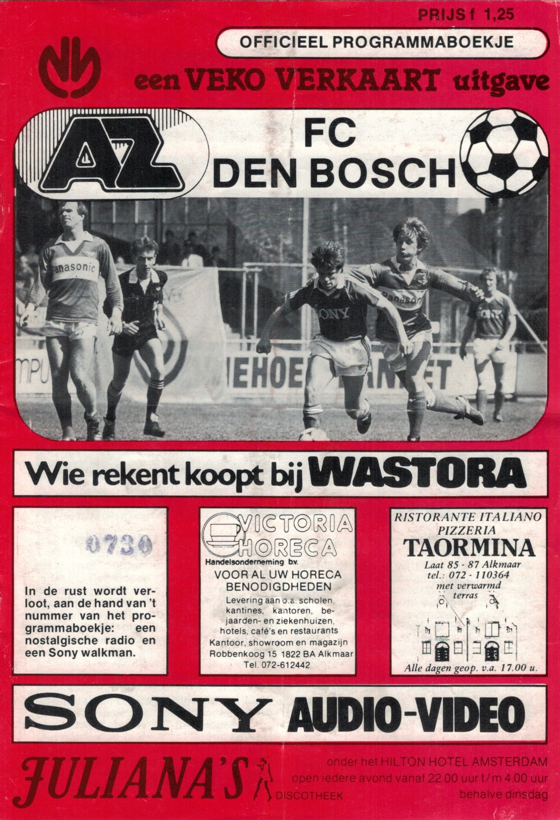 AZ Programma 6-okt-1984 Den Bosch thuis